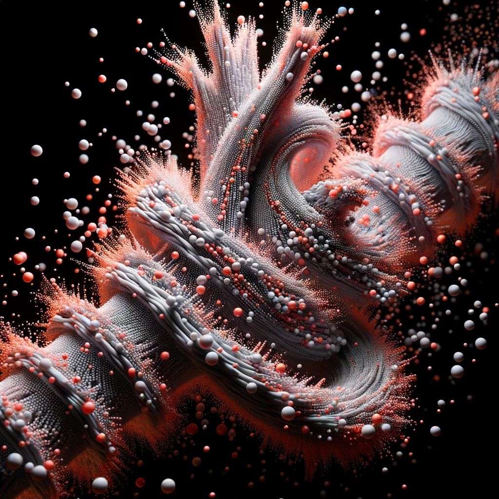 a representation of anxiety, particle simulation, Octane render